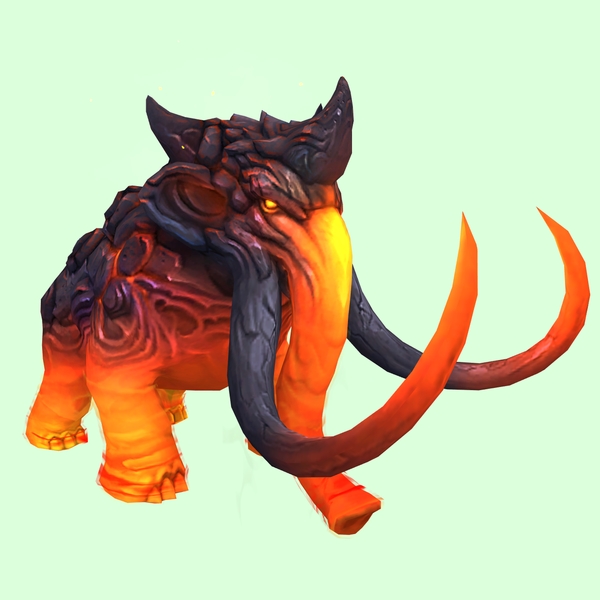 Red-Orange Magmammoth w/ Longer Tusks & Small Spikes