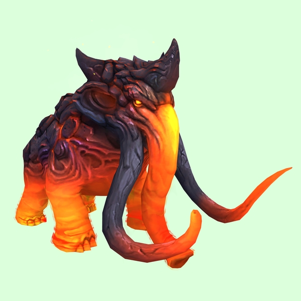 Red-Orange Magmammoth w/ Medium Tusks & Small Spikes