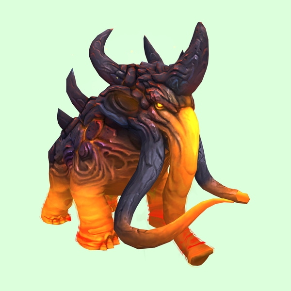 Dark Orange Magmammoth w/ Broken Tusks & Large Spikes