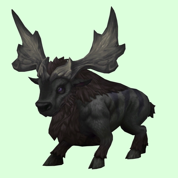 Black Bruffalon w/ Large Antlers & No Nose Horn