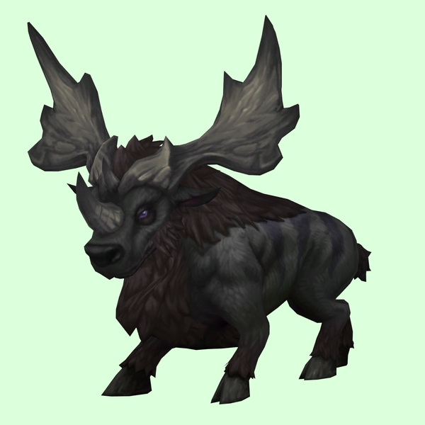 Black Bruffalon w/ Large Antlers & Shorter Nose Horn