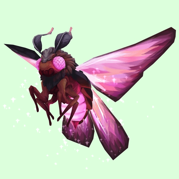 Sparkly Pink Dustmoth w/ Red Body