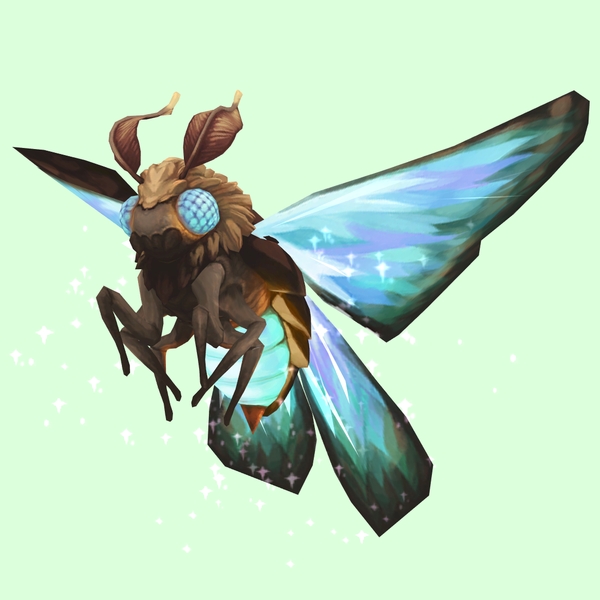 Sparkly Blue Dustmoth w/ Brown Body
