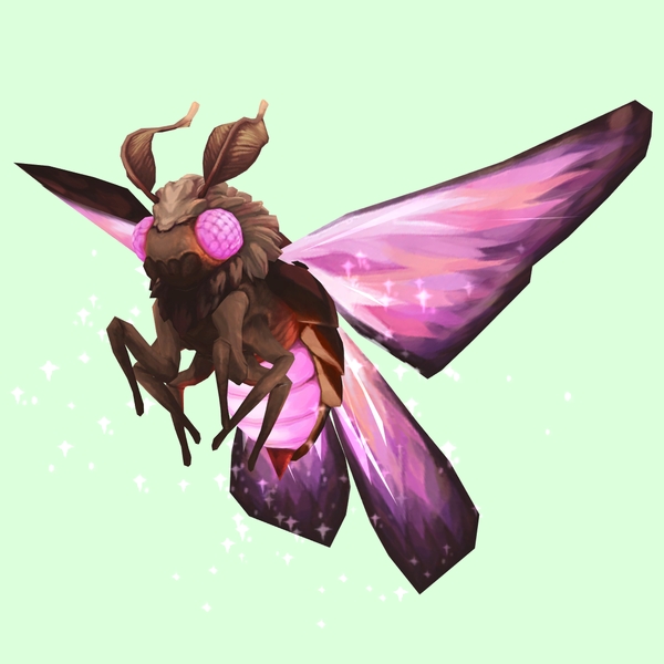 Sparkly Pink Dustmoth w/ Maroon Body