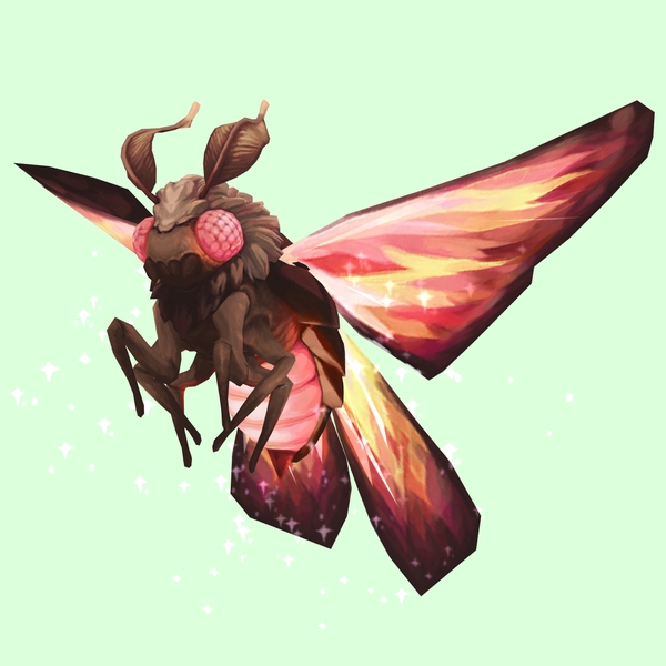 Sparkly Red Dustmoth w/ Maroon Body