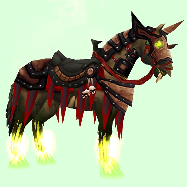 Brown Infernal Saddled Horse w/ Horn