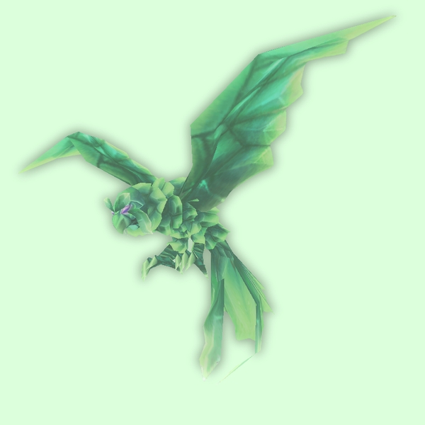 Ghostly Green Crystal Owl