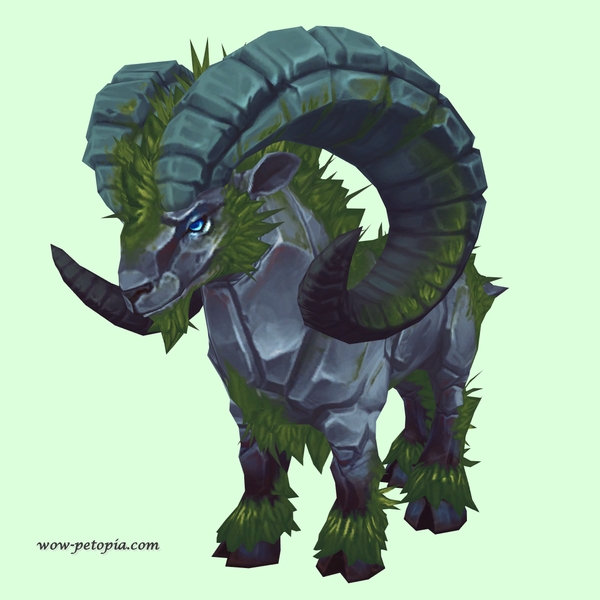 Mossy Blue Ramolith - Smaller Horns w/ Bristles