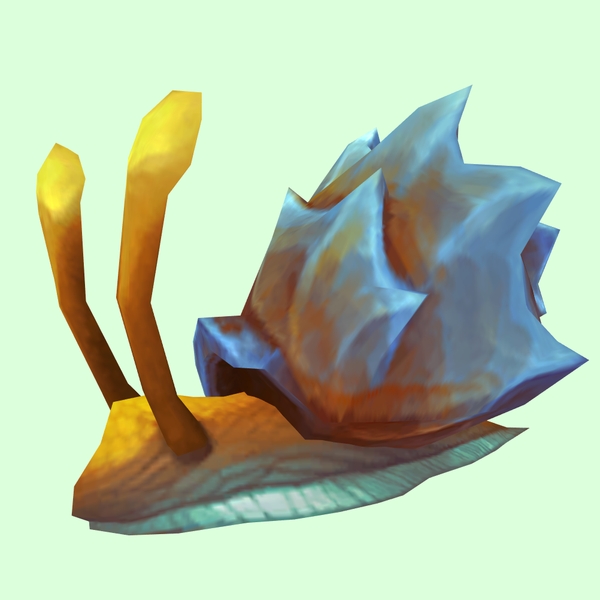 Ornate Blue-Tinted Bronze Sea Snail