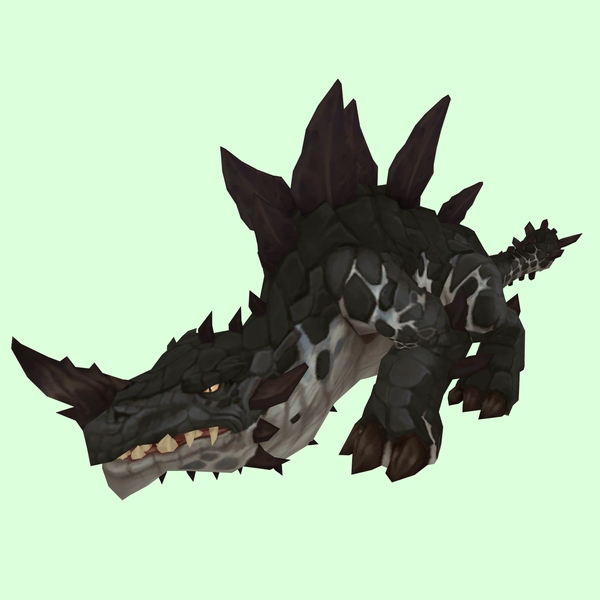Black Primal Thunder Lizard w/ Regular Horn & Regular Plates