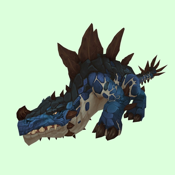 Blue Primal Thunder Lizard w/ Short Horn, Regular Plates & Tail Spikes