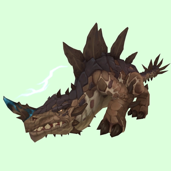 Brown Primal Thunder Lizard w/ Electric Horn, Regular Plates & Tail Spikes