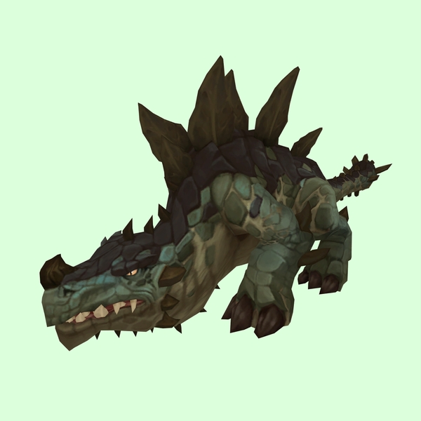 Green Primal Thunder Lizard w/ Short Horn & Regular Plates