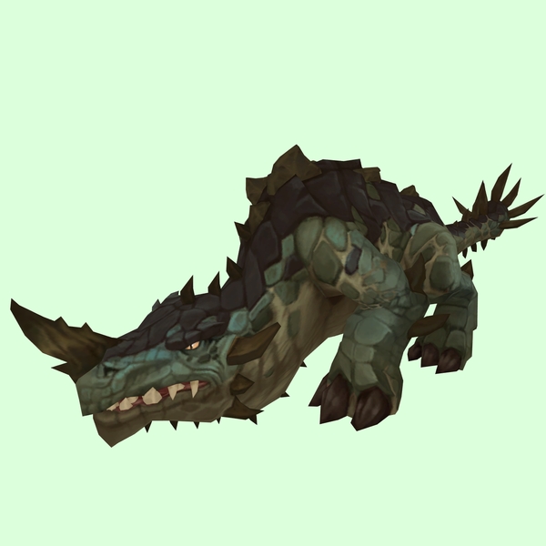 Green Primal Thunder Lizard w/ Regular Horn & Tail Spikes