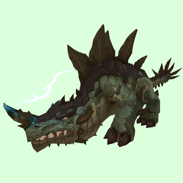 Green Primal Thunder Lizard w/ Electric Horn, Regular Plates & Tail Spikes