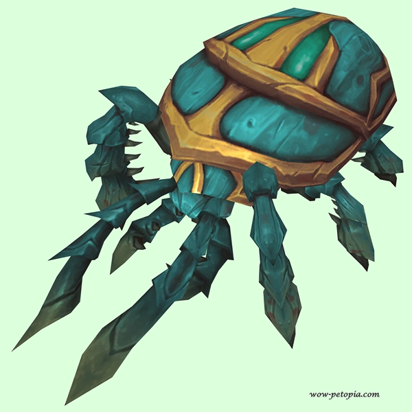 Teal Scarab w/ Green Spots