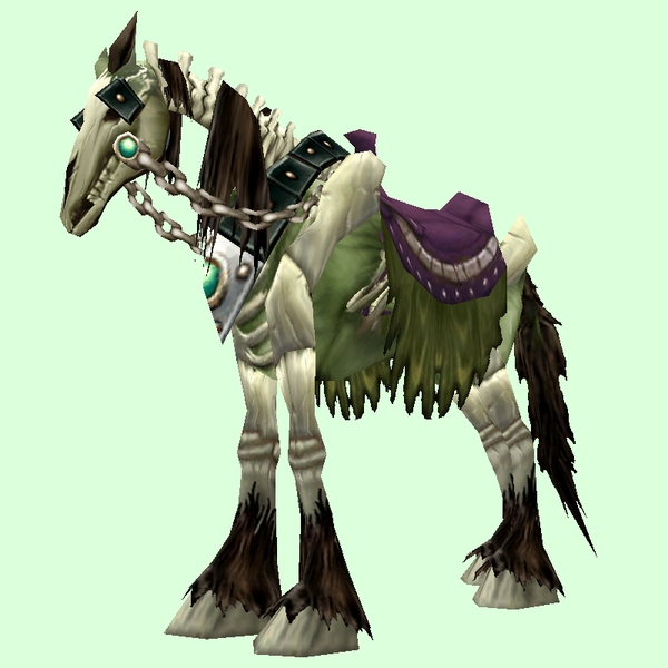Saddled Green Skeletal Horse