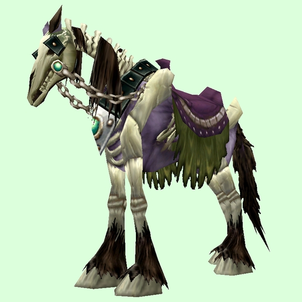 Saddled Purple Skeletal Horse