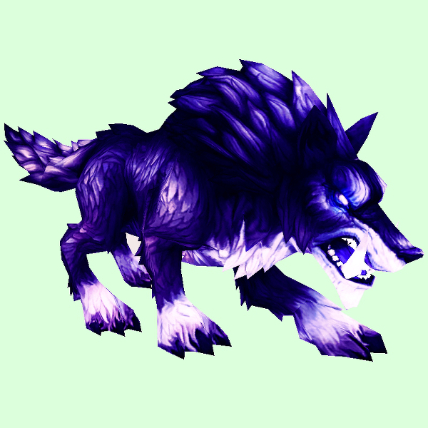 Shadowy Draenor Wolf / Void Purple Maned Wolf