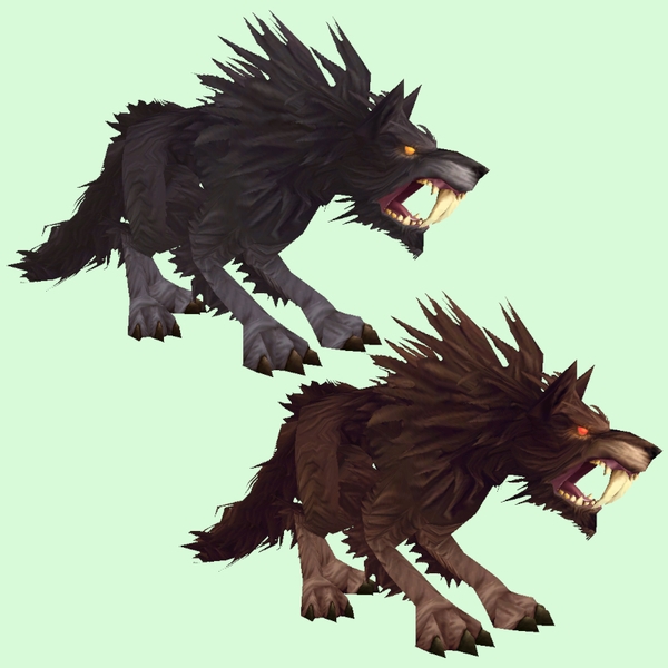 Colour-Changing Black & Brown Saber Worg