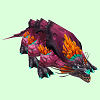 Purple Basilisk w/Orange Fringes