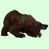 Diseased Dark Brown Bear