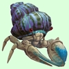 Blue & White Hermit Crab w/ Purple & Green Shell