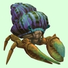 Bronze Hermit Crab w/ Purple & Green Shell