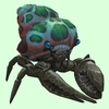Onyx & Sapphire Hermit Crab w/ Green-Spotted Teal Shell