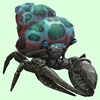 Onyx & Sapphire Hermit Crab w/ Green-Spotted Teal Shell