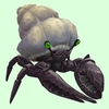 Onyx & Emerald Hermit Crab w/ Plain Shell