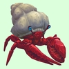 Ruby & Sapphire Hermit Crab w/ Plain Shell