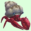 Ruby & Sapphire Hermit Crab w/ Sandy Shell