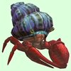 Red Hermit Crab w/ Purple & Green Shell