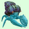 Diamond Hermit Crab w/ Purple & Green Shell