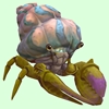 Green & Purple Hermit Crab w/ Pale Orange & Blue Shell