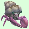 Pink Hermit Crab w/ Sandy Shell