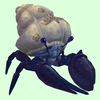 Indigo Hermit Crab w/ Barnacled Shell