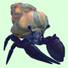 Indigo Hermit Crab w/ Pale Orange & Blue Shell