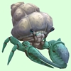 Teal Hermit Crab w/ Plain Shell