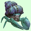 Teal Hermit Crab w/ Purple & Green Shell