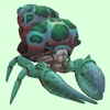 Teal Hermit Crab w/ Green-Spotted Teal Shell