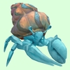 Light Blue Hermit Crab w/ Pale Orange & Blue Shell
