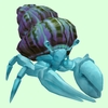 Light Blue Hermit Crab w/ Purple & Green Shell