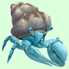 Light Blue Hermit Crab w/ Sandy Shell