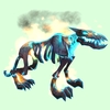 Blue Infernal Hellhound w/ Orange Flames