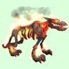 Red Infernal Hellhound w/ Orange Flames