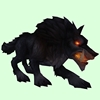 Fiery Black Draenor Wolf