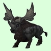 Black Bruffalon w/ Large Antlers & Longer Nose Horn