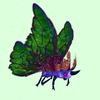 Purple Moth w/ Green Wings